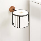 Solid Wood Bathroom Accessories Set Foldable Metal Bathroom Accessories