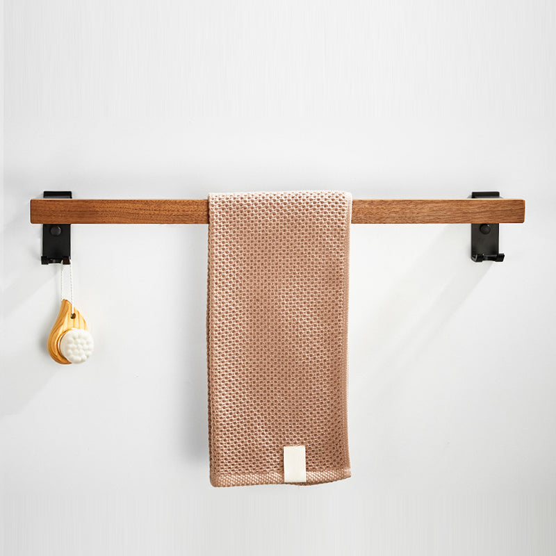7-piece toilet accessory set made of solid wood and metal