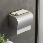 Contemporary Silver Metal Bathroom Fittings Set with Triangle Bathroom Shelf