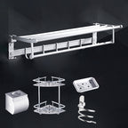 Contemporary Bathroom Accessory Hardware Set made of Metal with Soap Dish