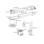 Contemporary Bathroom Accessory Hardware Set made of Metal with Soap Dish