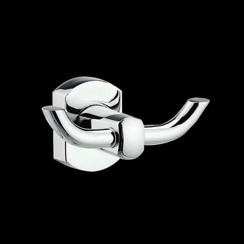 Contemporary Bathroom Accessories Hardware Set made of silver metal