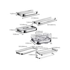 Contemporary silver bathroom set with bathroom shelf and towel rail