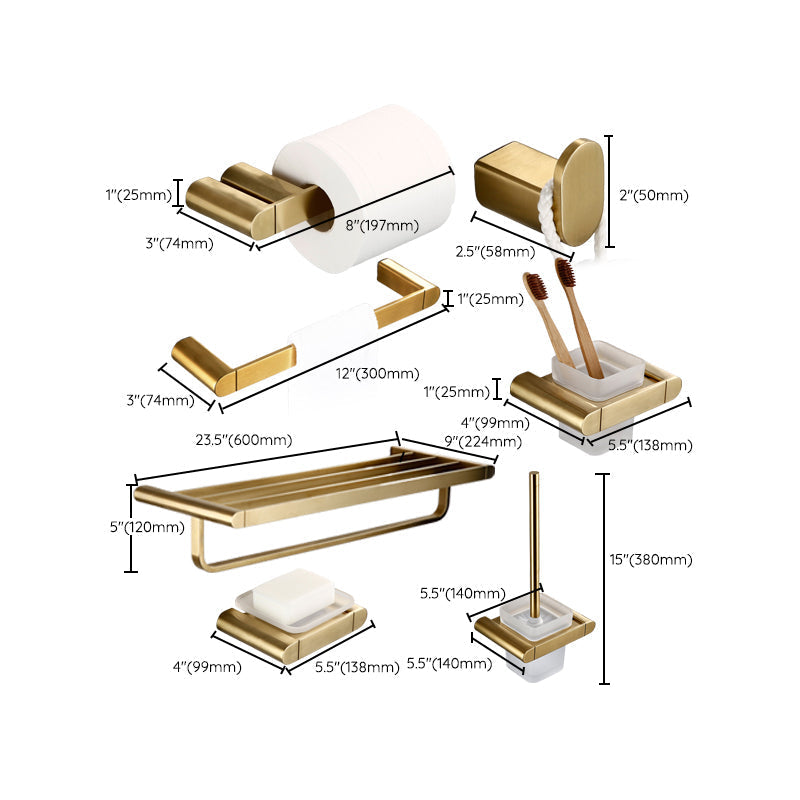 Traditional Style Brass Bathroom Accessories as Single Piece or in Set made of Metal