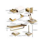 Traditional Style Brass Bathroom Accessories as Single Piece or in Set made of Metal