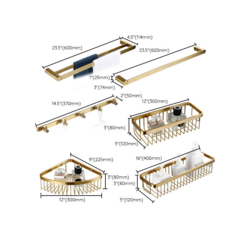 Traditional Style Brass Bathroom Accessories as Single Piece or in Set made of Metal
