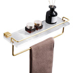 Bathroom Accessories Set in Gold Metal and Acrylic Bathroom Accessories Set