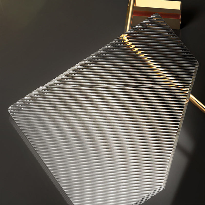 Bathroom Accessories Set in Gold Metal and Acrylic Bathroom Accessories Set