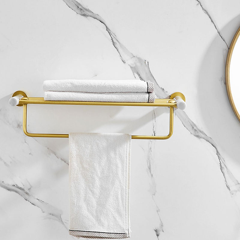 7-piece bathroom accessory set marble and metal bathroom hardware