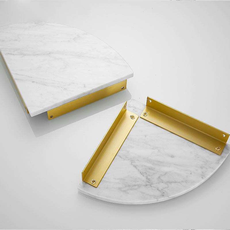 7-piece bathroom accessory set marble and metal bathroom hardware