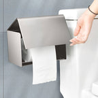 Contemporary Metal 5-piece Bathroom Accessories Set with Bath Shelf
