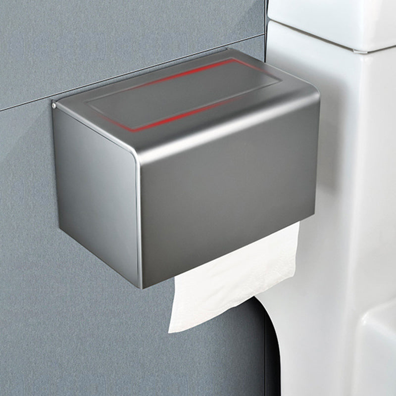 Contemporary Metal 5-piece Bathroom Accessories Set with Bath Shelf