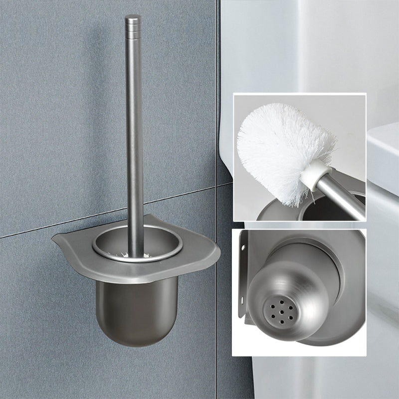 Contemporary Metal 5-piece Bathroom Accessories Set with Bath Shelf