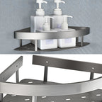 Contemporary Metal 5-piece Bathroom Accessories Set with Bath Shelf