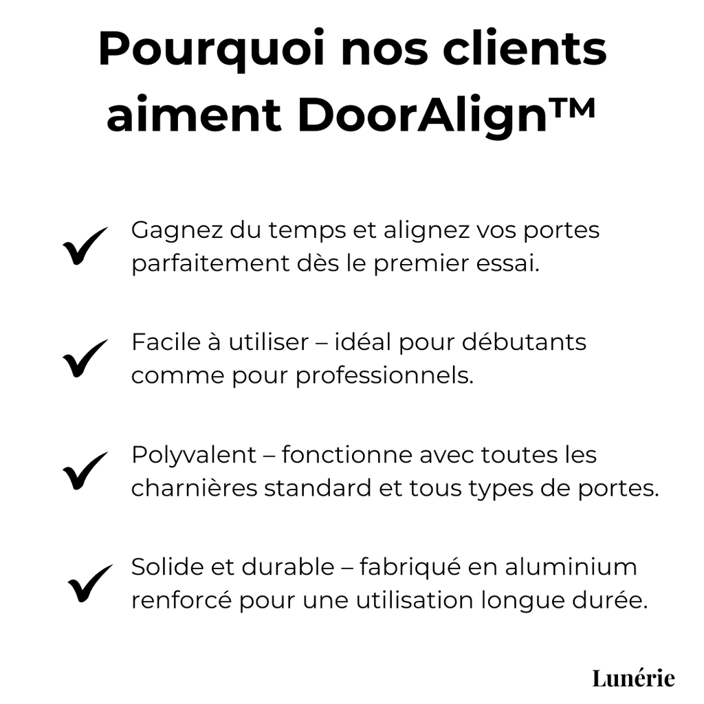 DoorFix Door Alignment Tool | Reinforced Aluminum | Precise Closet & Cabinet Installation