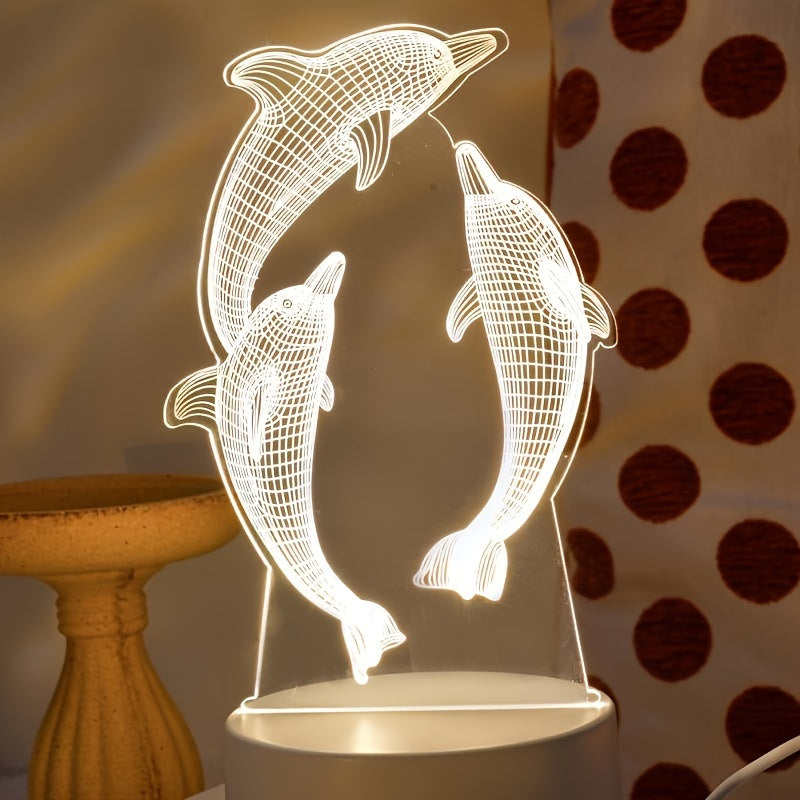 GeoDolphin - Trendy 3D Illusion Table Lighting