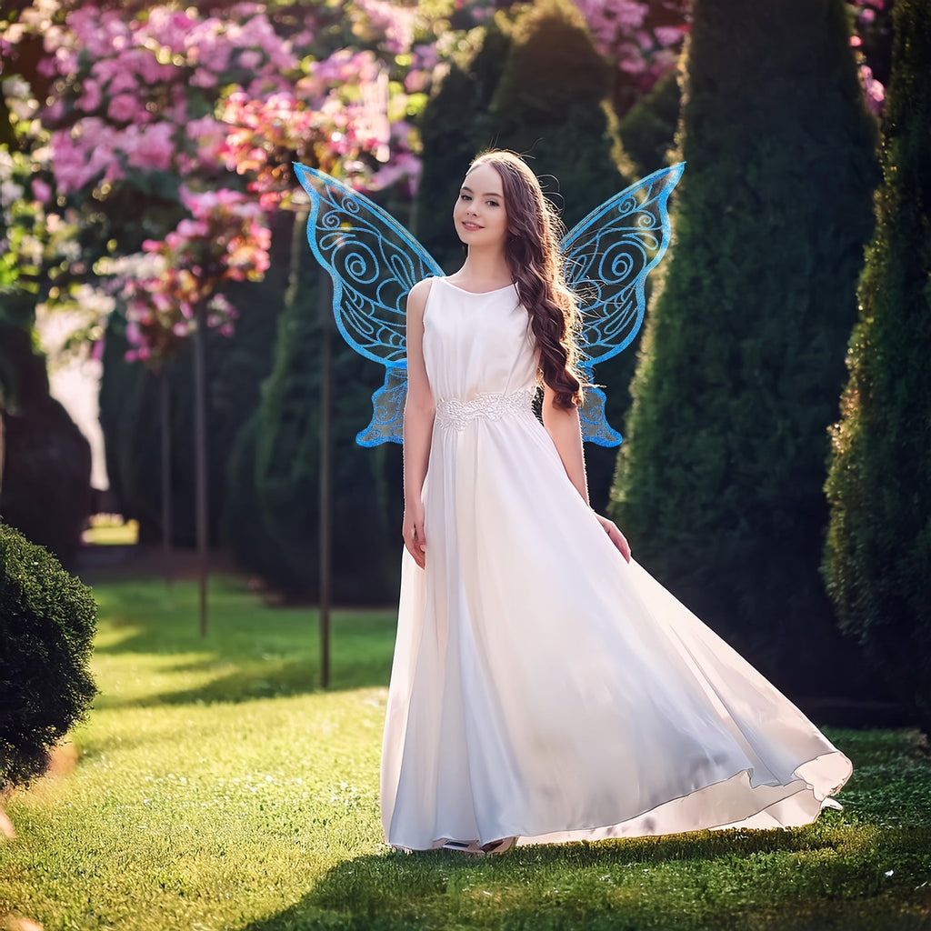 Girls Magical Halloween Fairy Costume Set | Wings Wand Ears