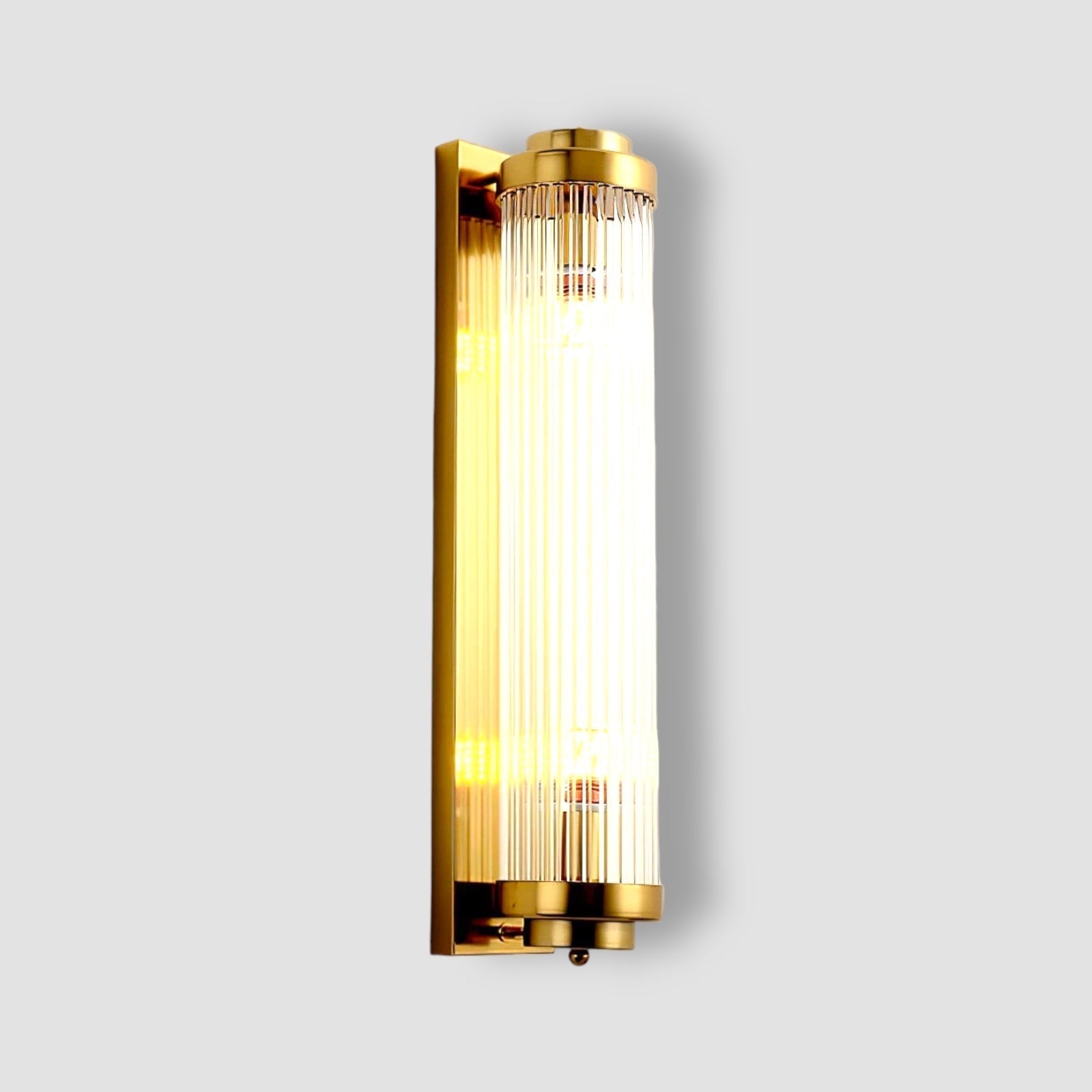 Vintage Glass Wall Lamp with LED in Retro Style
