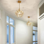 Modern Flower Shape Glass LED Pendant Lamp