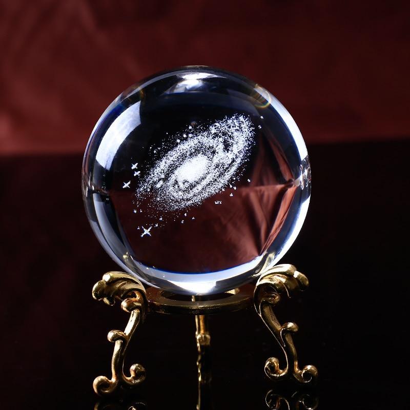 Laser Engraved Galaxy Crystal Ball