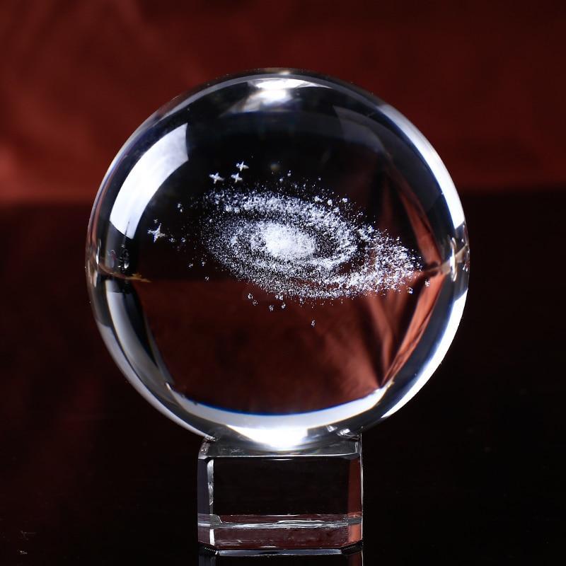 Laser Engraved Galaxy Crystal Ball