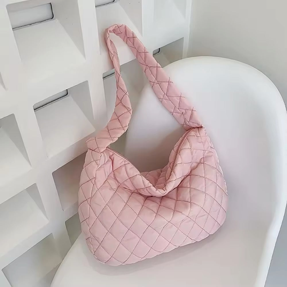 Padded Ballerina Extra Large Puffer Tote Crossbody Padded Shoulder Bag