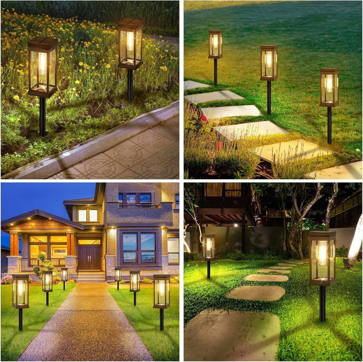 Solar-powered garden light for outdoor use - Modern LED pathway light for lighting pathways, terraces, and gardens