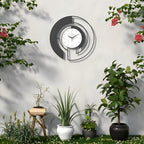 Quiet geometric wall clock with peaceful run for tranquil spaces