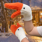 Knitted Warm Duck Skin Gloves