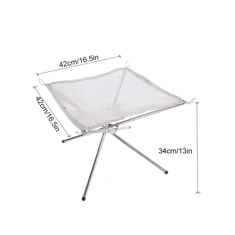 Outdoor foldable fire pit rack