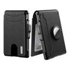 Men's Business Style PU Leather Card Slots for AirTag