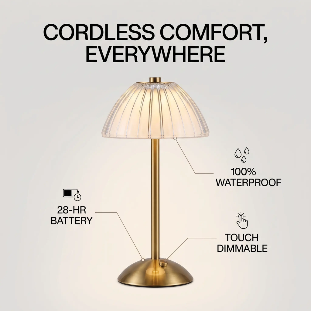 Luxe - Rechargeable Wireless Touch Table Lamp