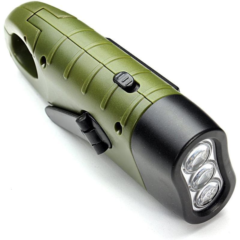 Rechargeable emergency flashlight for outdoor use