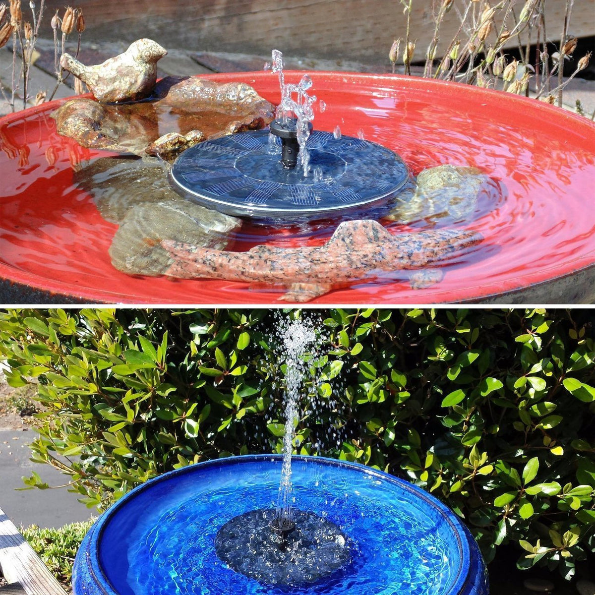 Solar fountain pump for outdoor use