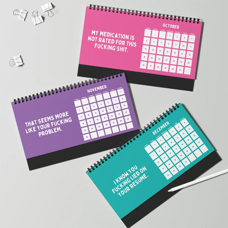 Funny 2025 sarcastic calendar