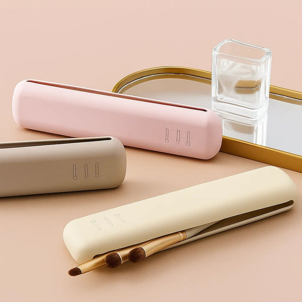 Organise & Protect Your Brushes – Dust- & Water-Resistant Silicone Case – Keep Clean & Tangle-Free