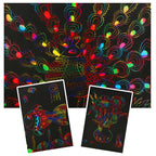 Magical scratch card set with rainbow colors