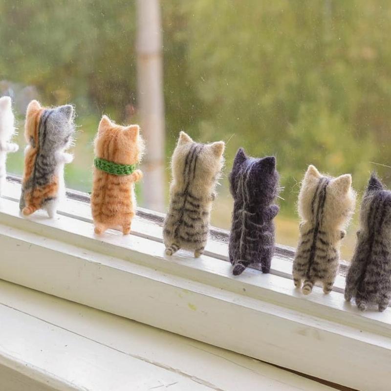 DIY Cat Wool Felt Gift for Cat Lovers