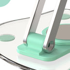Folding transparent acrylic tablet stand