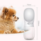 Portable water bottle for pets outdoors