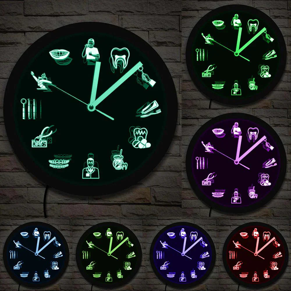 Design of dental equipment with multicolored LED light