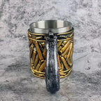 Stainless Steel Bullet Pattern Unique Revolver Beer Mug