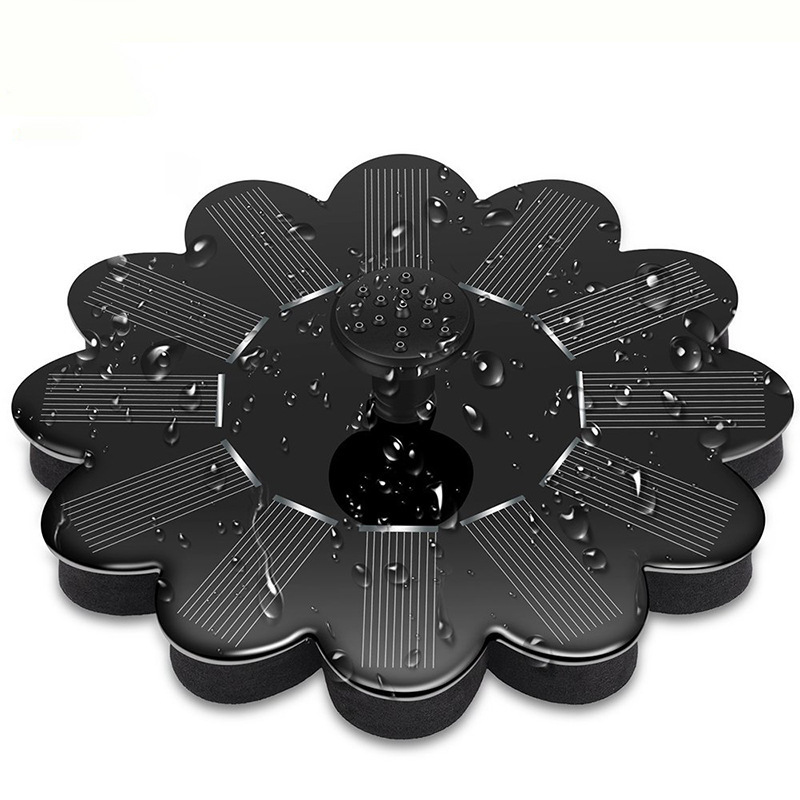 Solar-powered fountain for the garden – Flower design water feature for ponds and pools