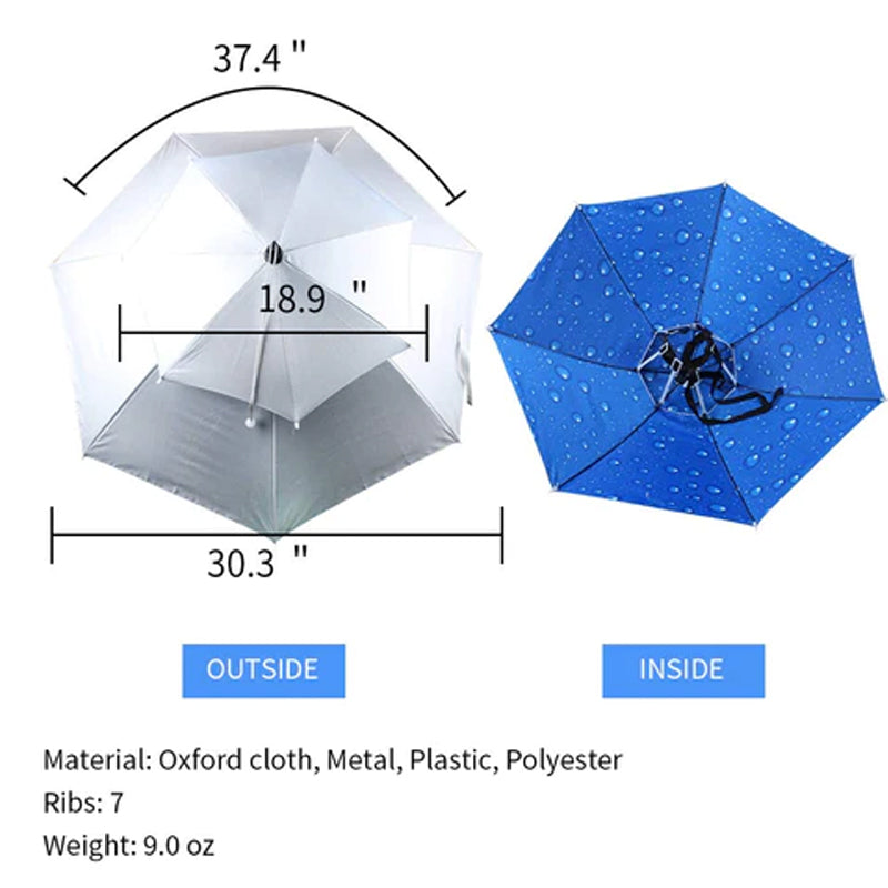 Outdoor Double-Layer Rain Umbrella Hat