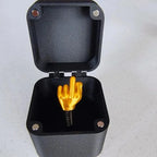 Middle finger in a box