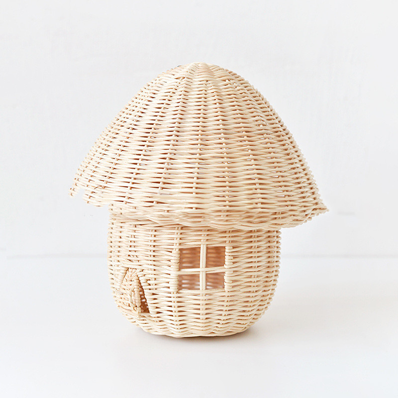 Handcrafted Rattan Mushroom House Ornament – Beautiful Woven Decoration for Home