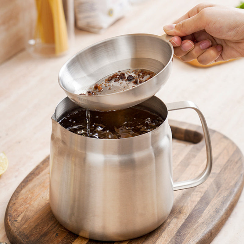 2-in-1 304 Stainless Steel Multifunctional Oil Filter Pot