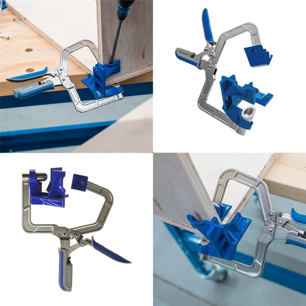 90-degree corner clamp and "T" support
