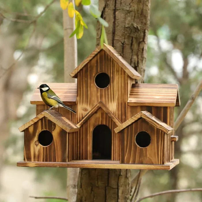 6-Hole Handmade Birdhouse
