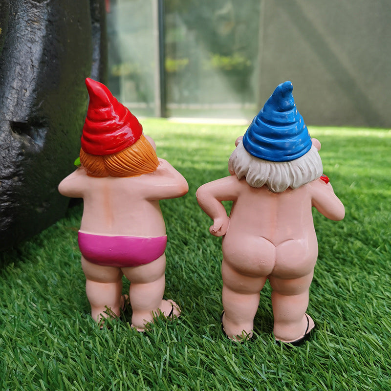 Cheeky Garden Gnome Funny Statue